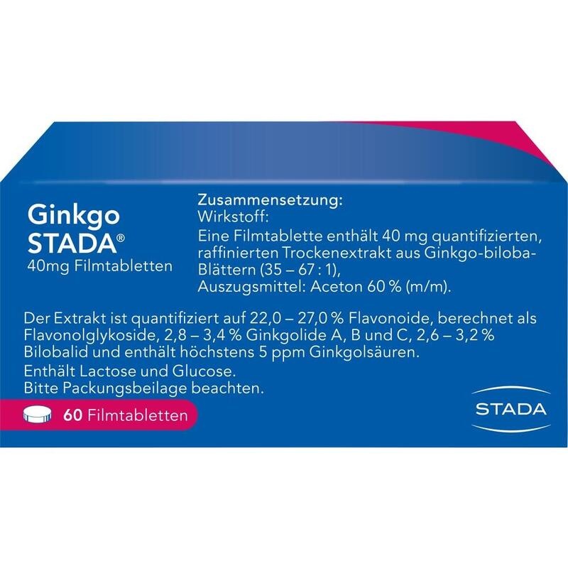 GINKGO STADA 40 mg Filmtabletten