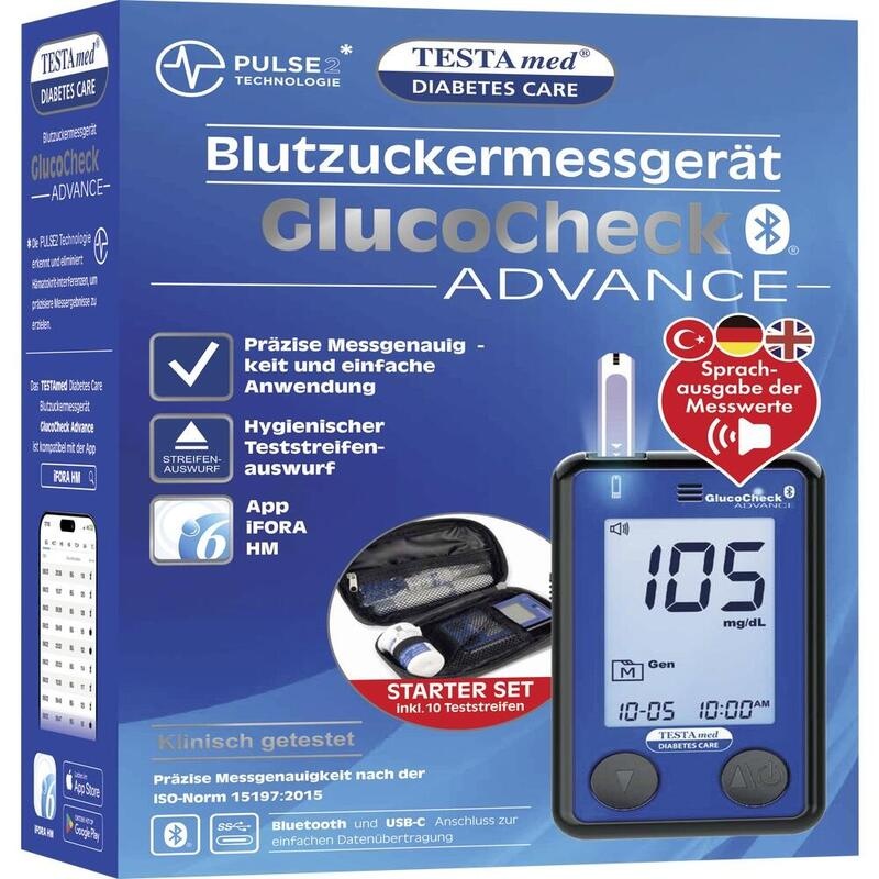 TESTAMED GlucoCheck Advance Star.-Kit mg/dl mmol/l