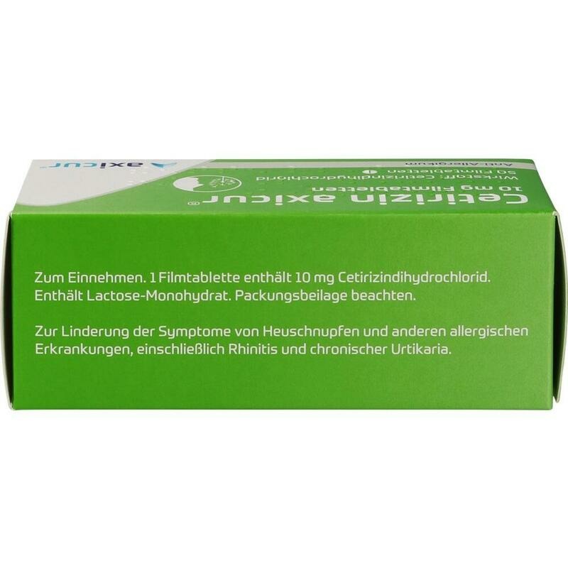 CETIRIZIN axicur 10 mg Filmtabletten